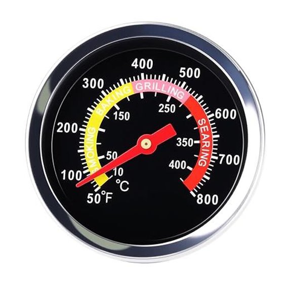 BBQ Thermometer with Oversized Dial and Weatherproof Design