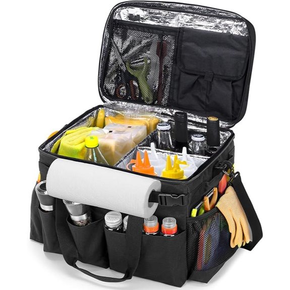 Large Grill Caddy with Lid and Organizer