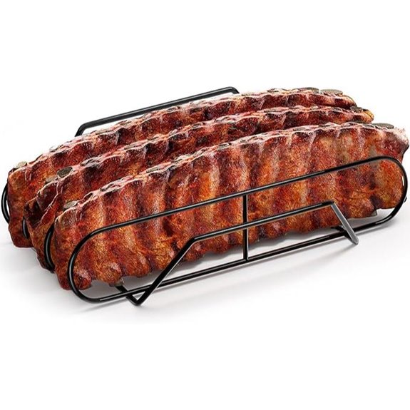 Sorbus Large Non-Stick Rib Rack for Grilling