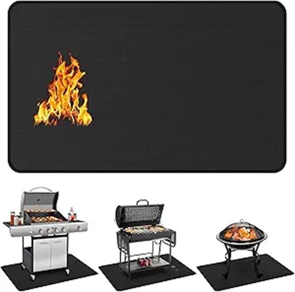 60 x 40 Inch Outdoor Grill Fireproof Mat