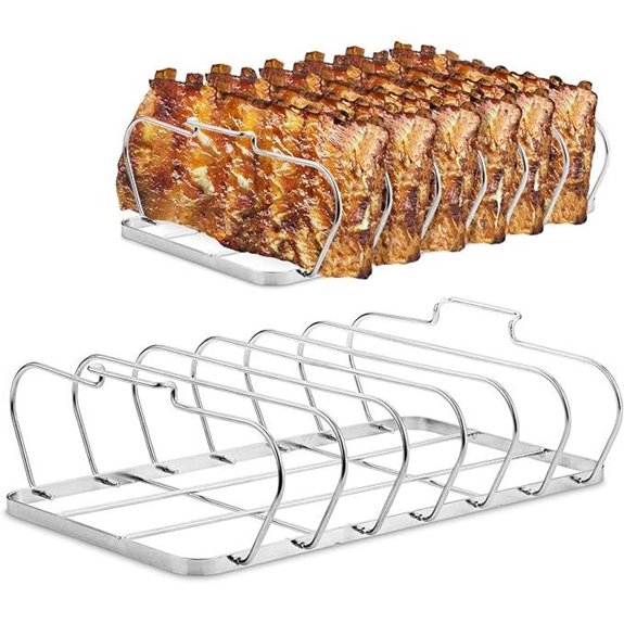 Large Rib Rack for Smoking and Grilling