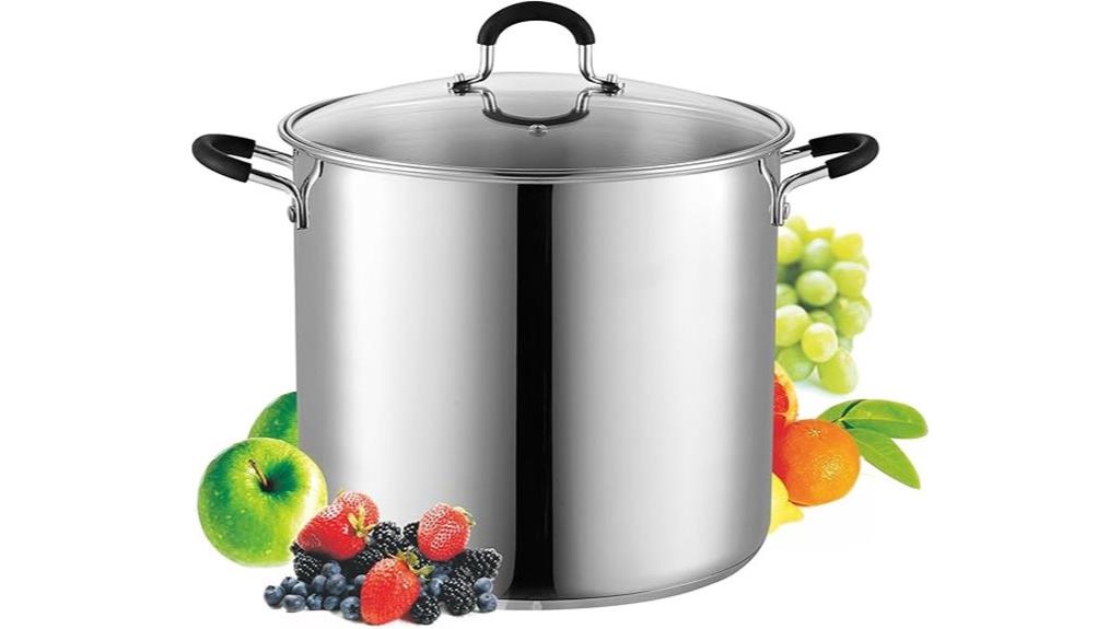 large stainless steel stockpot