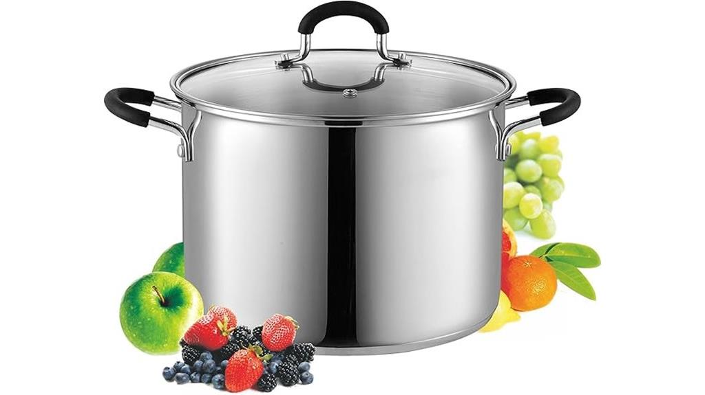 large stainless steel stockpot