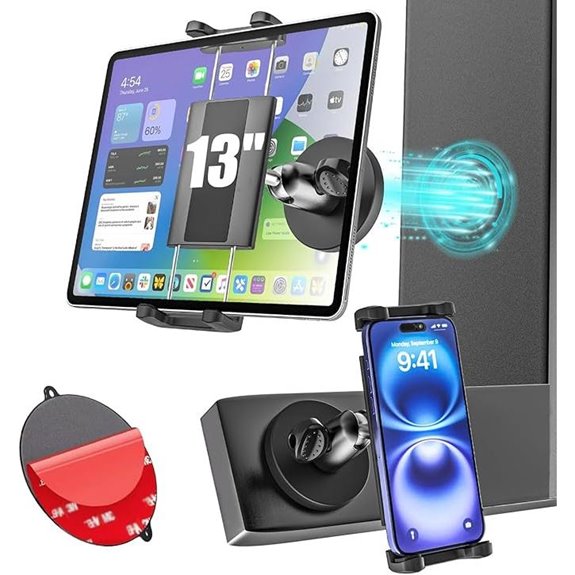 Metal iPad Magnetic Mount for Vehicles and Gym