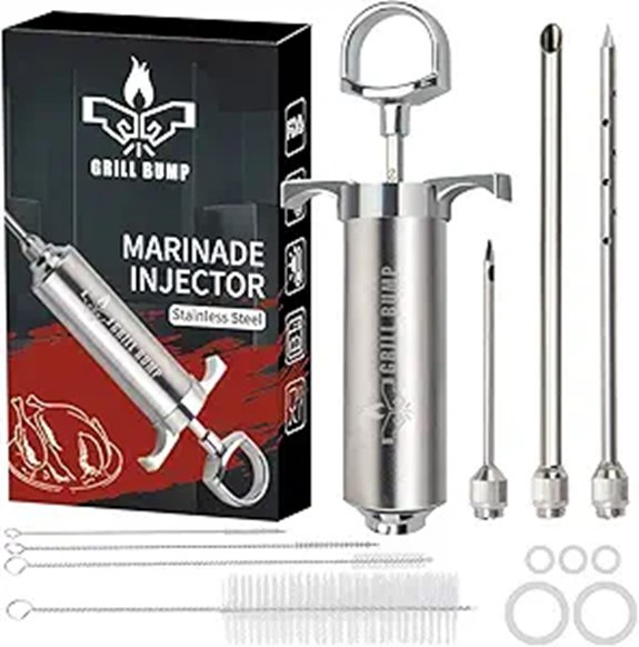 Meat Injector Syringe Kit with Needles and Manual