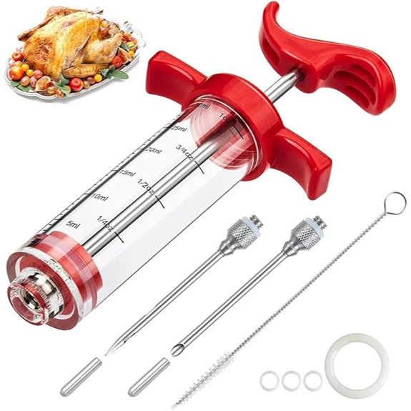 Meat Injector Syringe Kit with 2 Needles