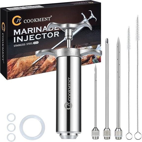 JY COOKMENT Meat Injector Syringe with Needles