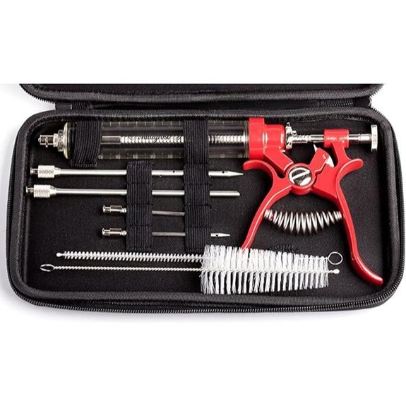 Meat Injector Marinade Gun with Needles and Marinades