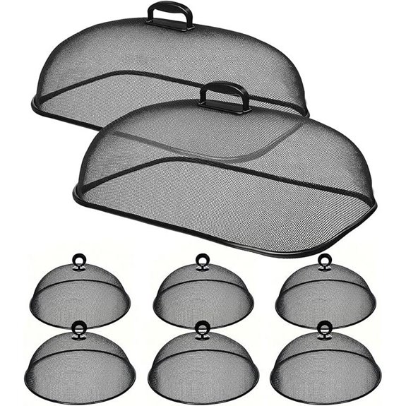 8 Pack Metal Mesh Food Covers for Outdoors and Parties