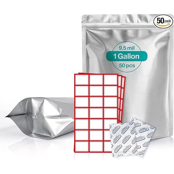 BELLE KR Mylar Bags with Oxygen Absorbers (50 Pcs)