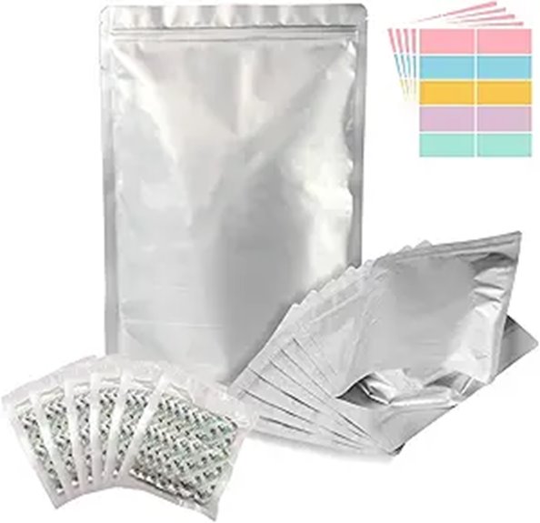 SHXWELL Mylar Bags for Food Storage (50pcs)