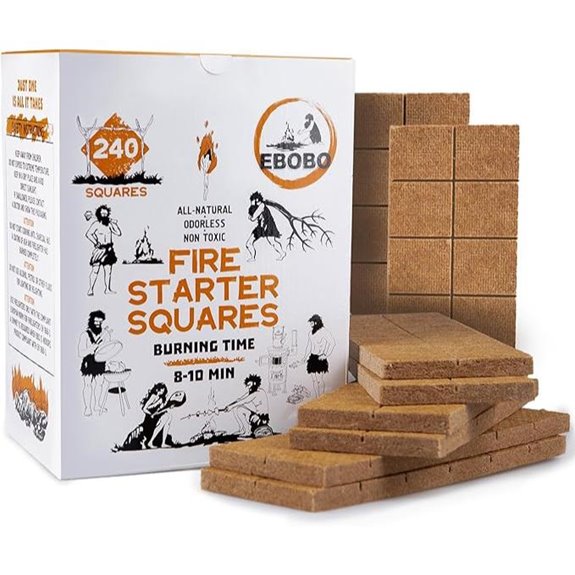 240 pcs Natural Fire Starter Cubes for BBQ and Camping