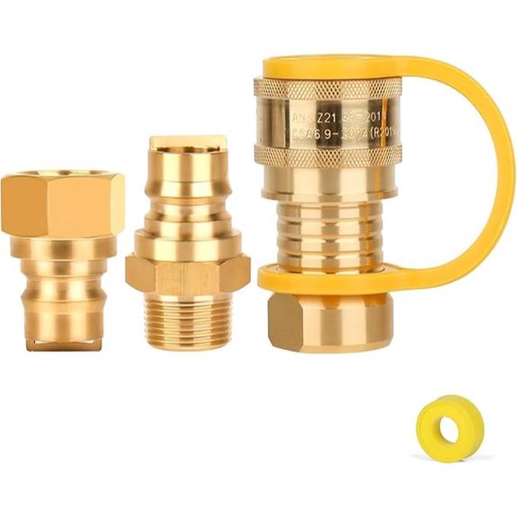 3/4 Natural Gas Quick Connect Fittings (3 Pack)