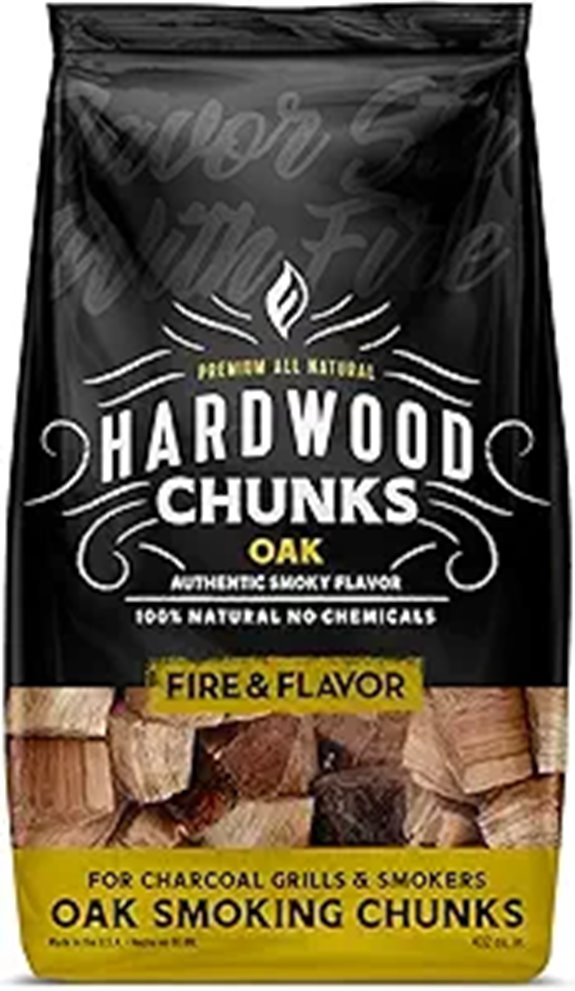 Fire & Flavor Oak Wood Chunks for Smoking & Grilling