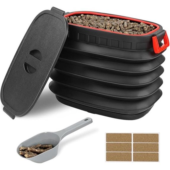 Wood Pellet Storage Containers with Scoop & Stickers