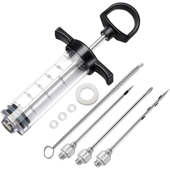 Plastic Meat Injector Kit with Needles and E-Book