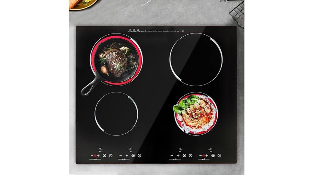 portable 4 burner electric cooktop