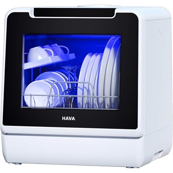 HAVA Portable Countertop Dishwasher with 8 Wash Programs