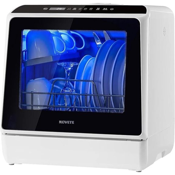 NOVETE Portable Countertop Dishwasher with 5 Washing Programs