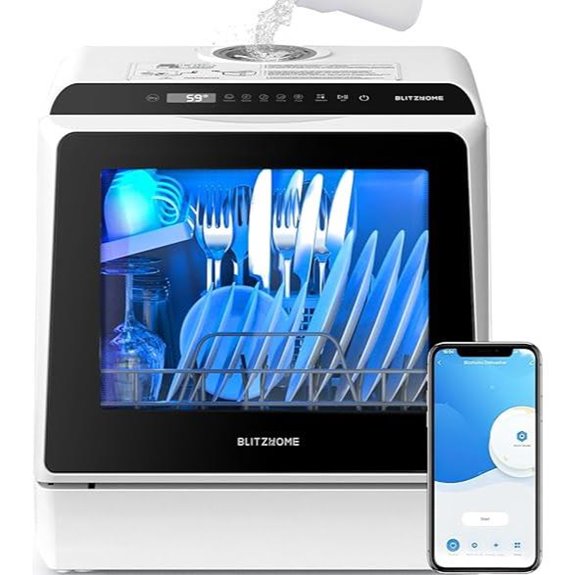 BLITZHOME Portable Smart Dishwasher with 6 Programs