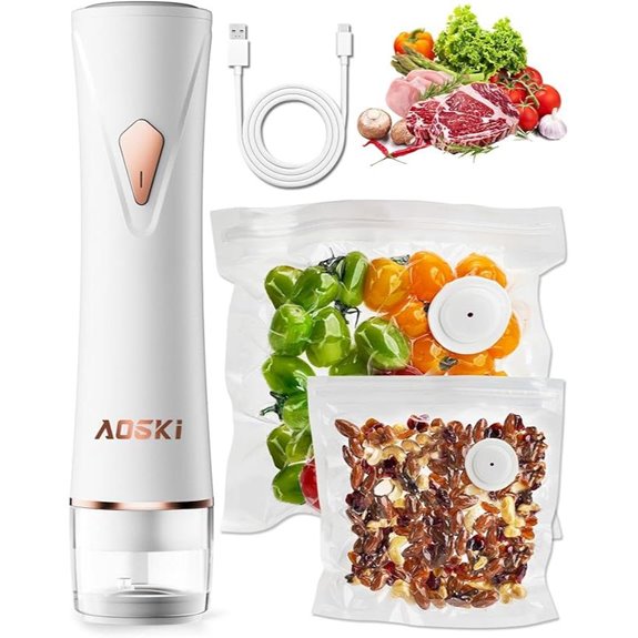 Compact Handheld Vacuum Sealer for Food Storage