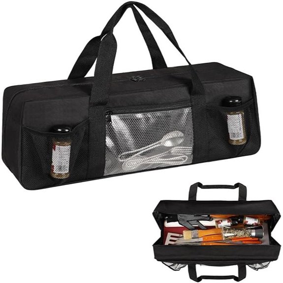 BBQ Grill Utensil Storage Bag with Pockets