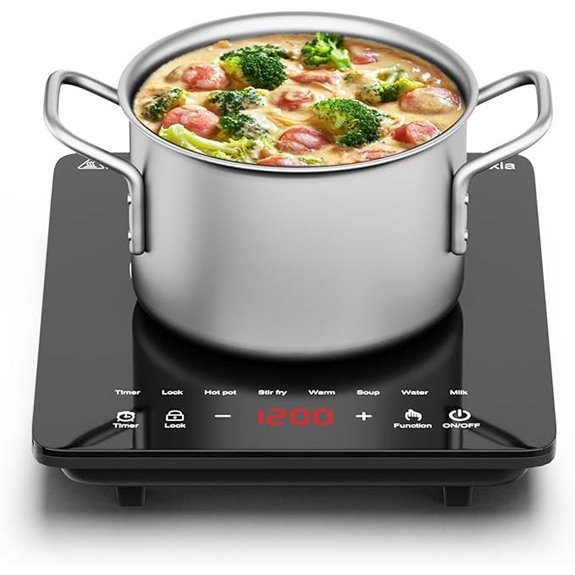 Portable Induction Cooktop with Safety Lock Timer