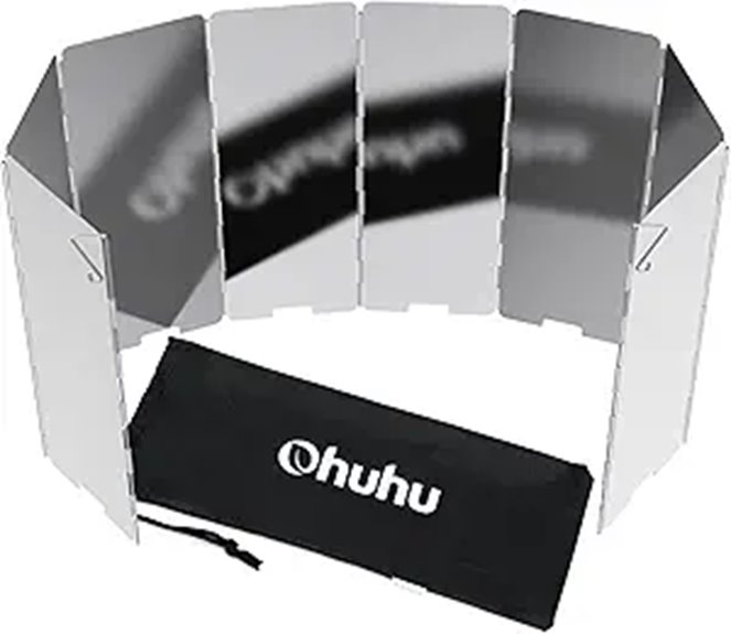 Ohuhu Camping Stove Windscreen with Carry Bag
