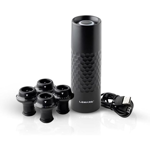 Levare Rechargeable Wine Saver Vacuum Pump Sealer