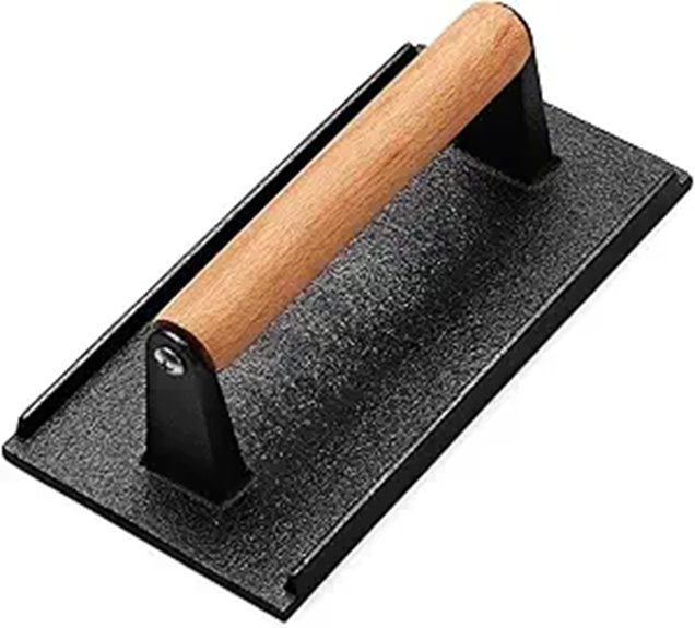 AIVIKI Rectangular Burger Press with Wood Handle