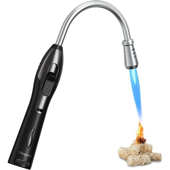 Refillable Long Windproof Butane Torch Lighter for Camping