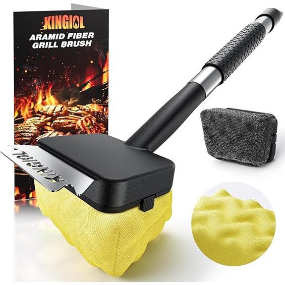 Bristle-Free Grill Brush with Replaceable Heads