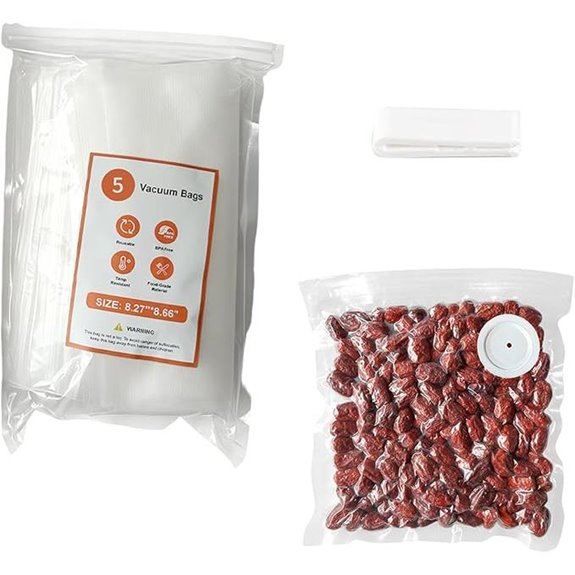 Vacuum Storage Bags Set (5 Reusable Medium Bags)