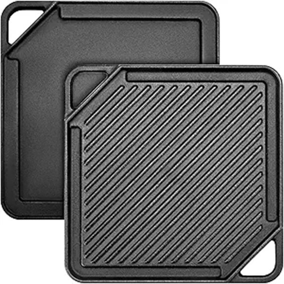 GGC Reversible Cast Iron Griddle for Gas & Stove