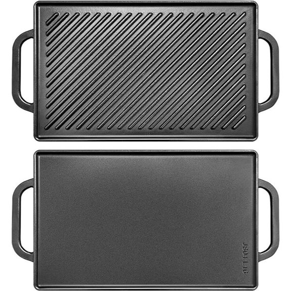 GGC Cast Iron Reversible Grill & Griddle Pan