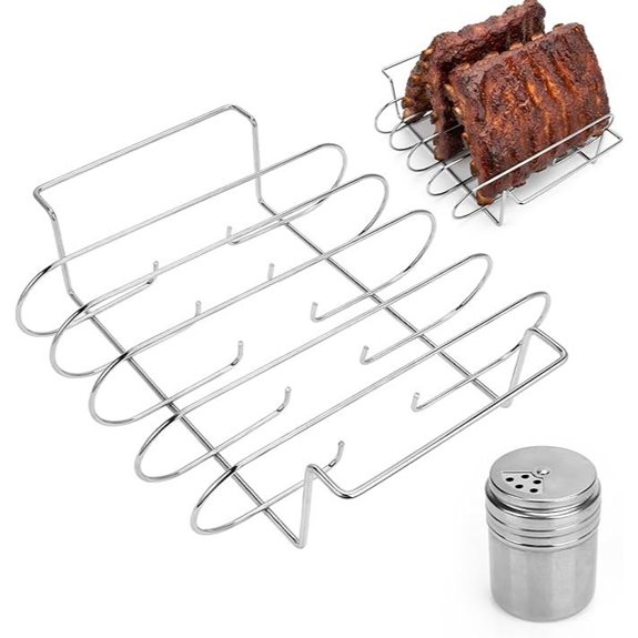 BBQ Rib Rack with Seasoning Shaker