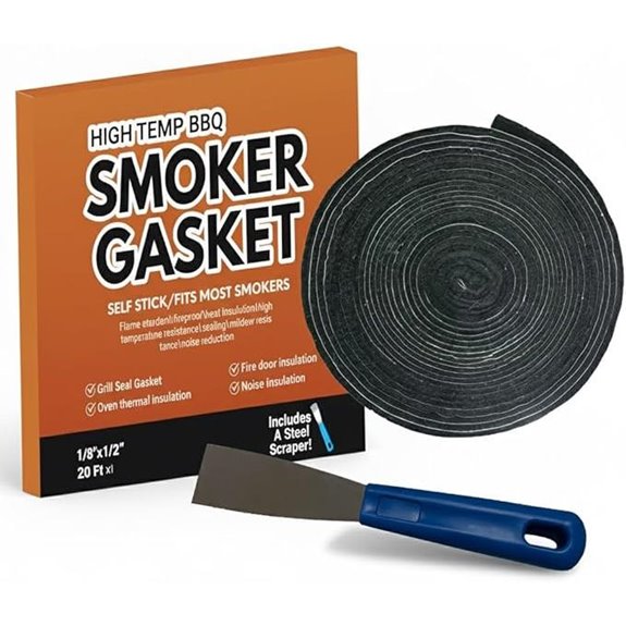 Smoker Gasket Seal 20 Ft Self-Adhesive Felt