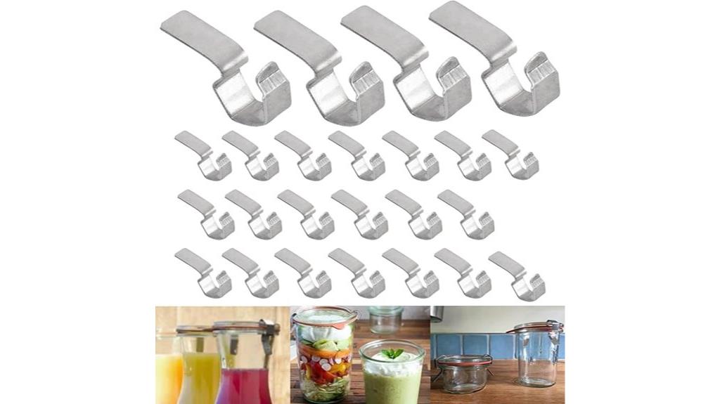 set of 24 jar clips