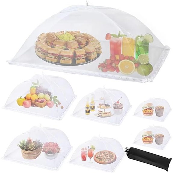7-Pack Collapsible Food Covers for Outdoor Use
