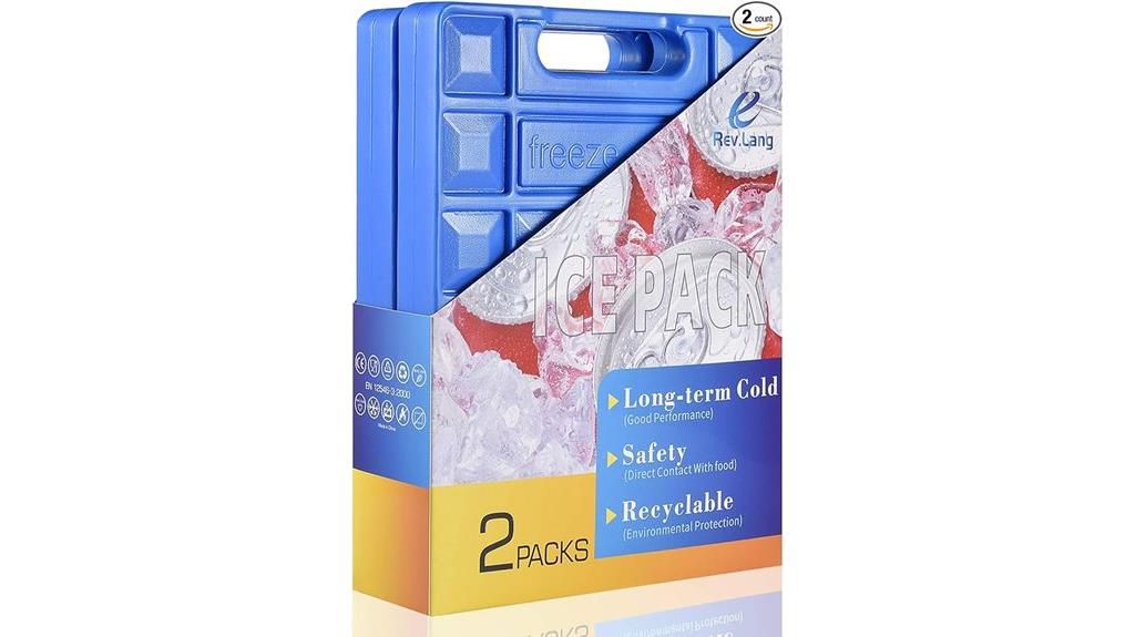 set of two large freezer ice packs