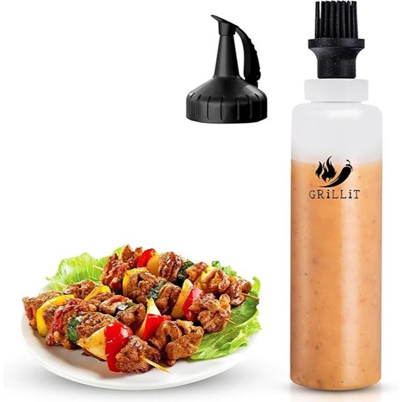 Silicone Basting Brush & 16oz BBQ Sauce Bottle
