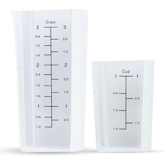 Measuring Cup Set with Silicone Front and Plastic Back