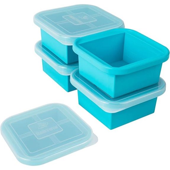 Silicone Freezing Tray with Lid - 4 Pack