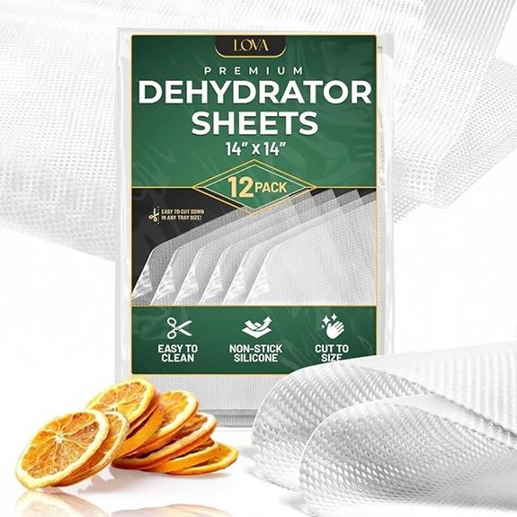 Silicone Dehydrator Sheets 14x14 (12 Pack)