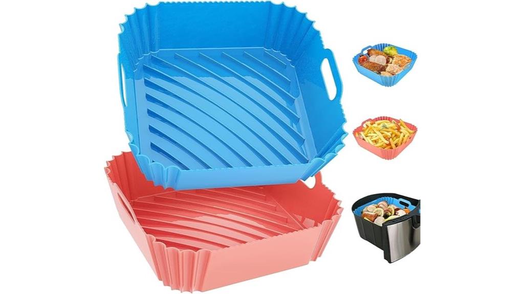 silicone square air fryer liners
