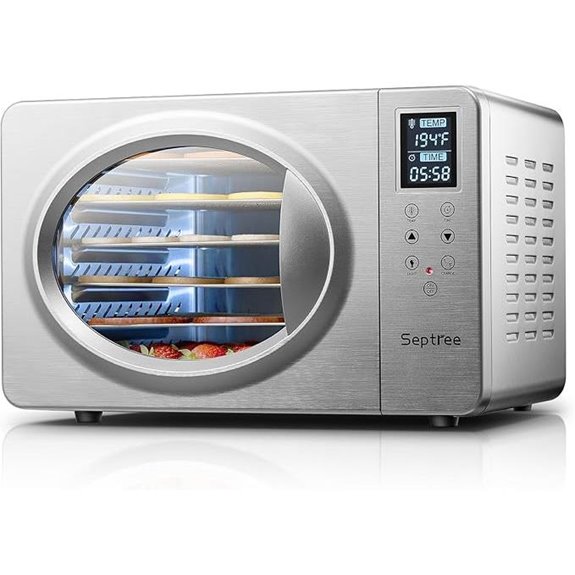 Silver Retro Food Dehydrator with 6 Trays