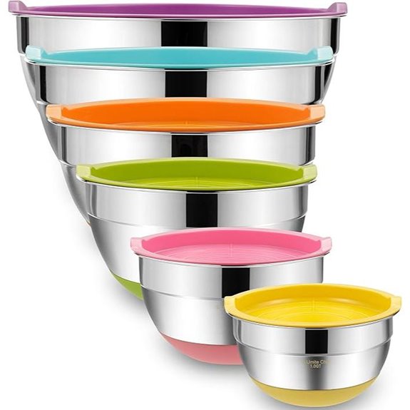 Umite Chef Mixing Bowls with Airtight Lids (6-Pack)