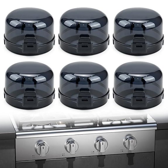 6-Pack Stove Knob Safety Covers (Black)