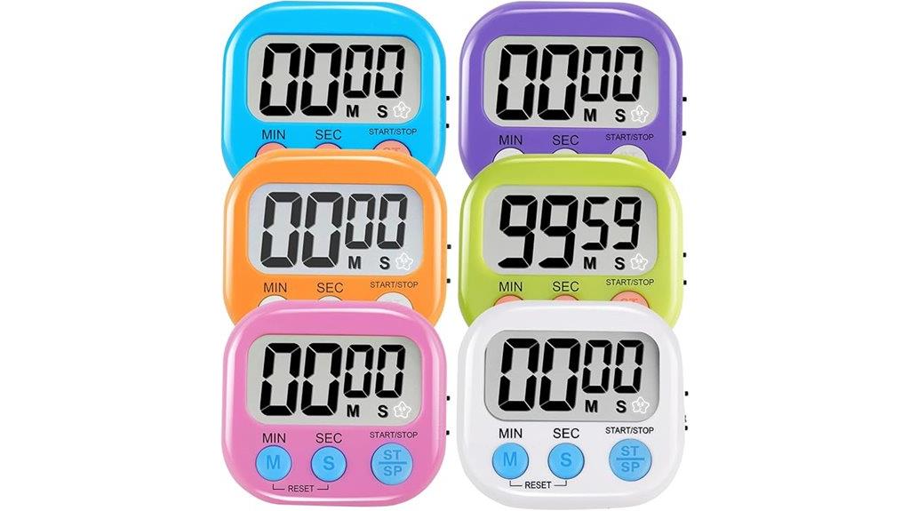 six digital timers pack