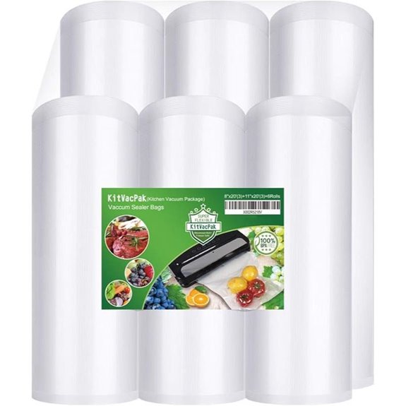 6 Pack Vacuum Sealer Bags Rolls (BPA Free)